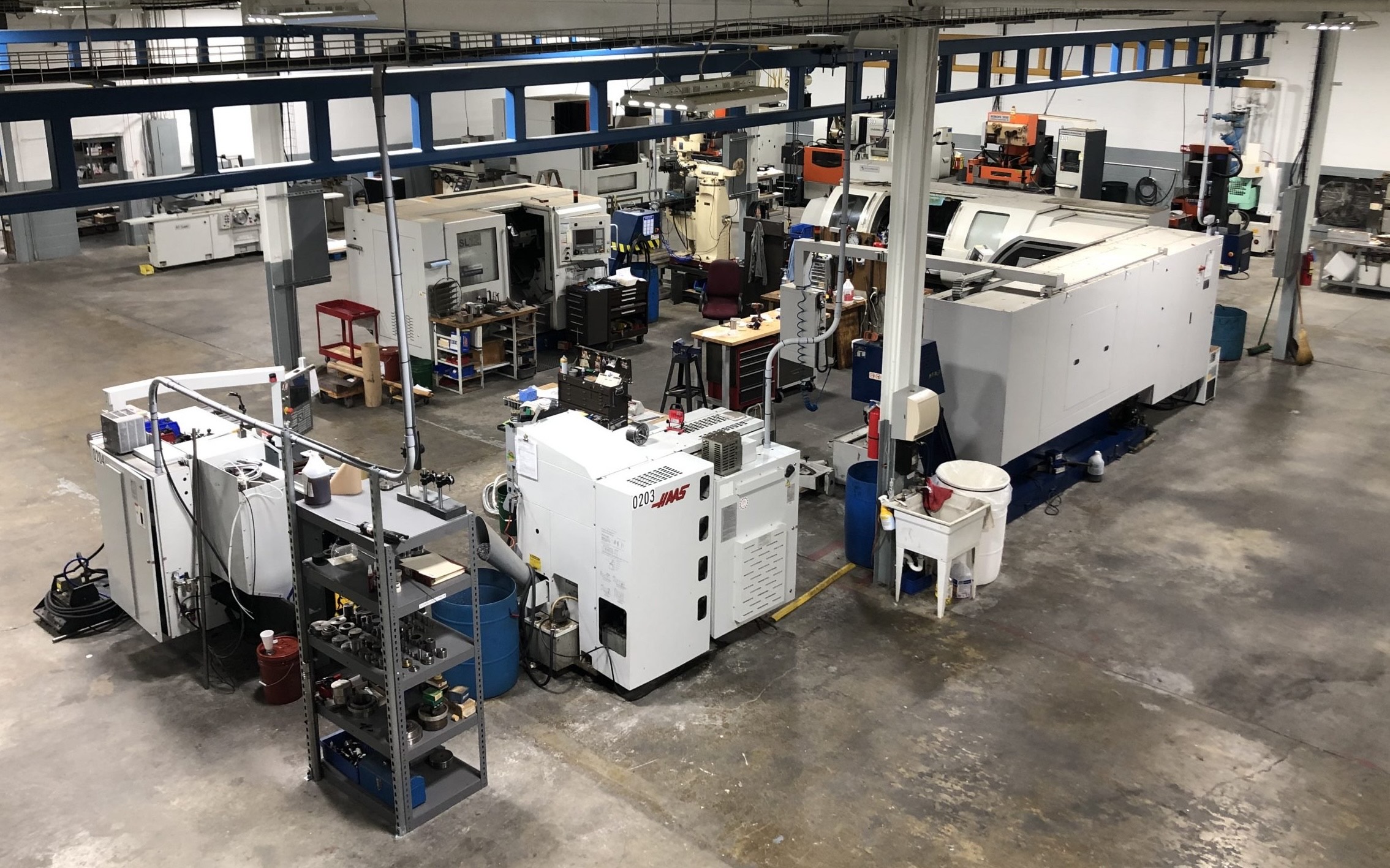 plant overview of pmi2 machining and automation equipment